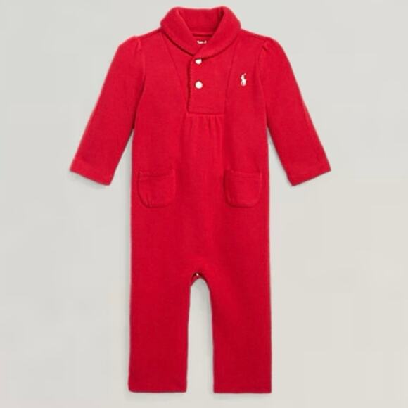 Ralph Lauren Sweater Romper sz 3 m Red Knit Sweater Romper - Picture 4 of 10